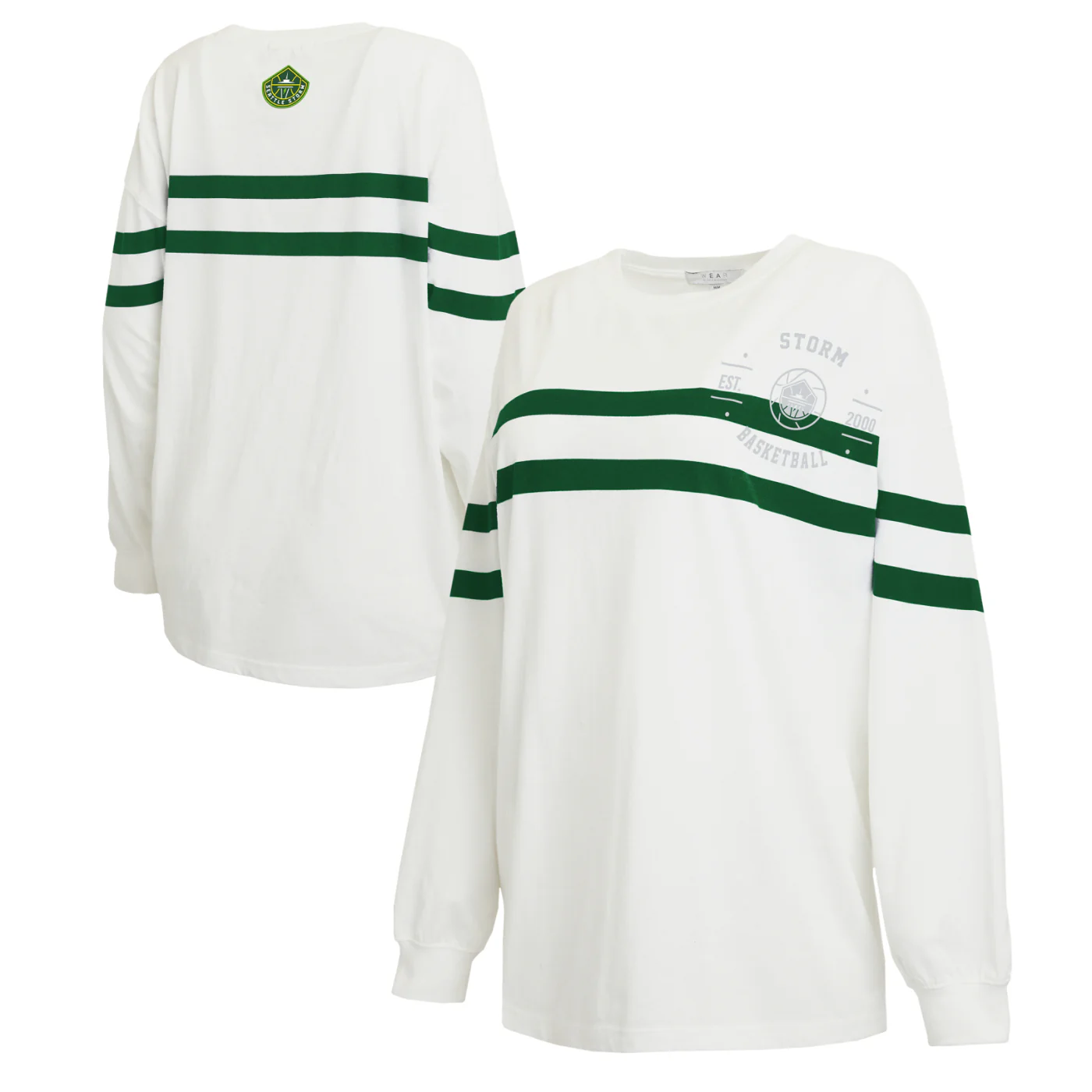 Wear by Erin Andrews Long Sleeve White Womens Tee - Image 3